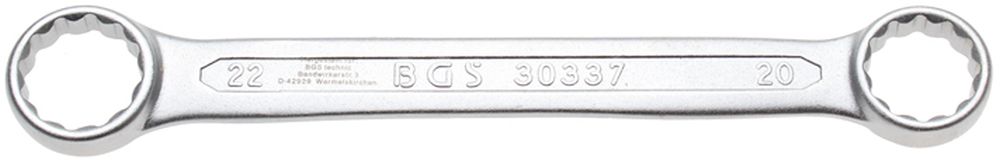 BGS Doppel-Ringschlüssel | extra flach | SW 20 x 22 mm