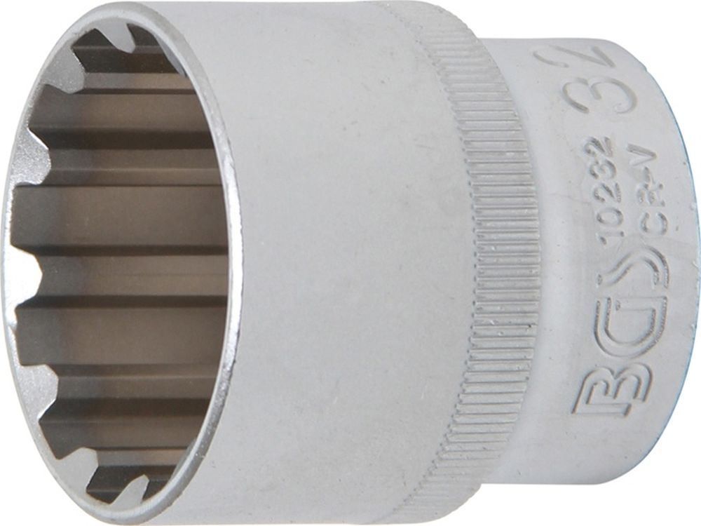 BGS Steckschlüssel-Einsatz Gear Lock | Antrieb Innenvierkant 12,5 mm (1/2") | SW 32 mm