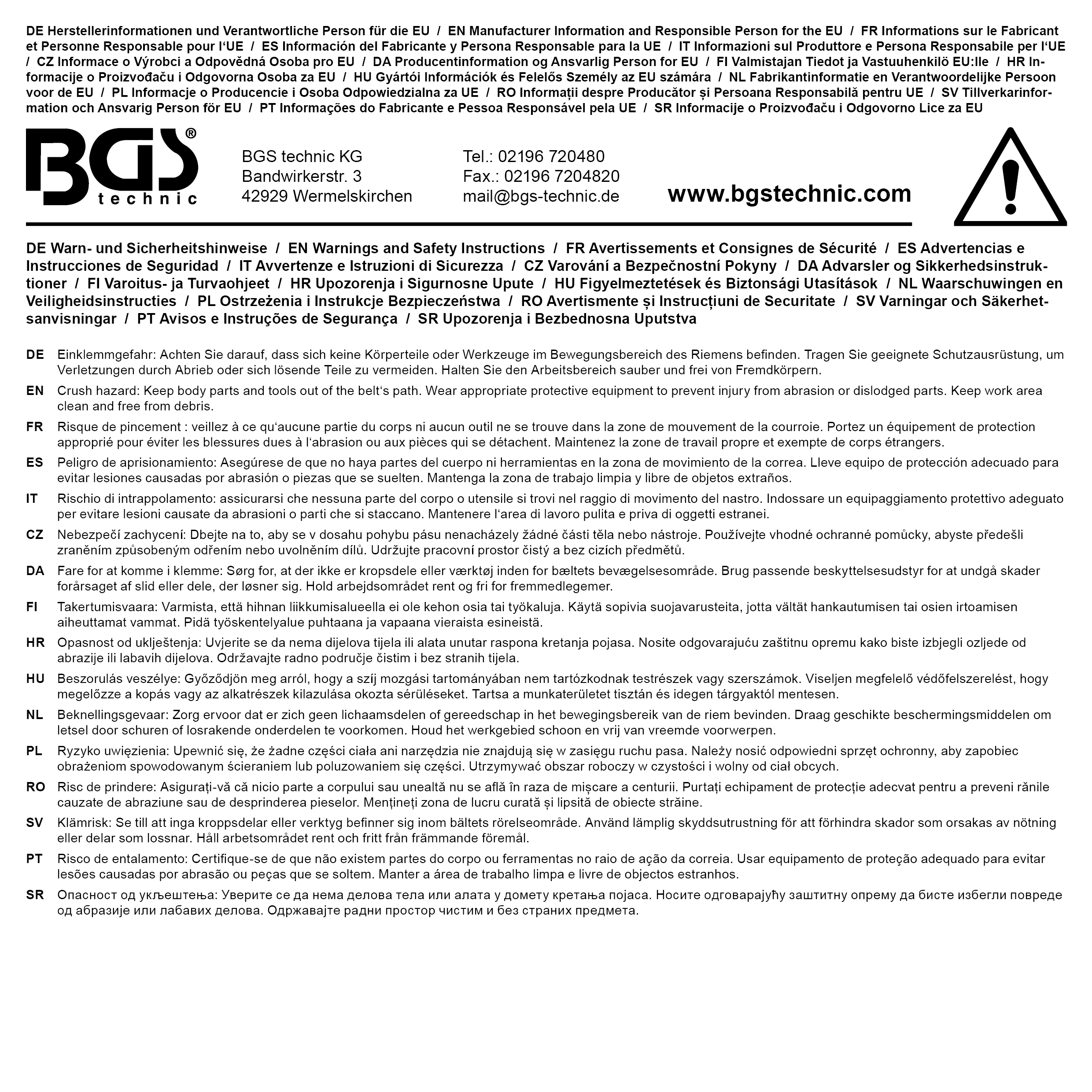 BGS Riemenscheibenschlüssel für Keilrippenriemen und Flachriemen