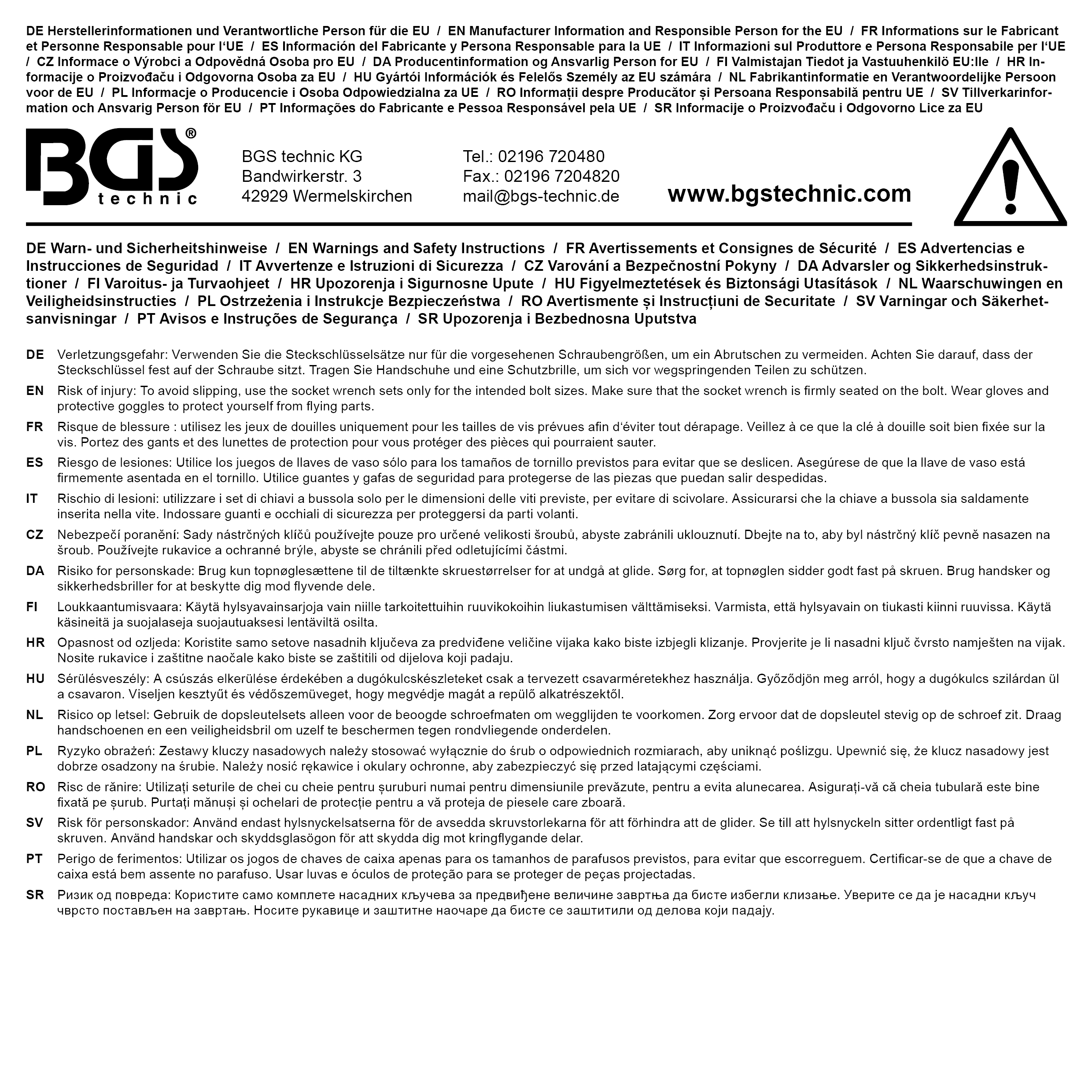 BGS Diy Steckschlüssel-Satz | Antrieb 10 mm (3/8") | SW 8 - 19 mm | 7-tlg.