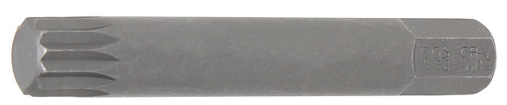 BGS Bit | Länge 75 mm | Antrieb Außensechskant 10 mm (3/8") | Innenvielzahn (für XZN) M12