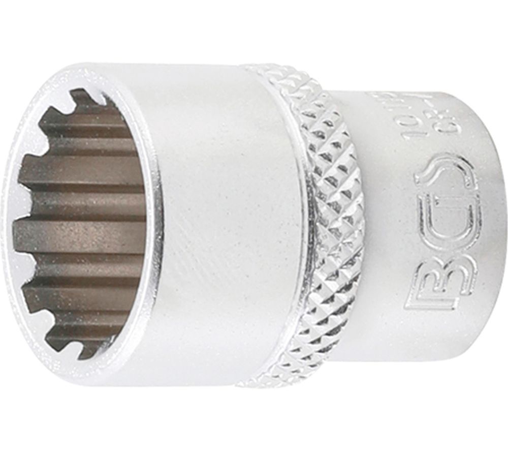 BGS Steckschlüssel-Einsatz Gear Lock | Antrieb Innenvierkant 6,3 mm (1/4") | SW 13 mm
