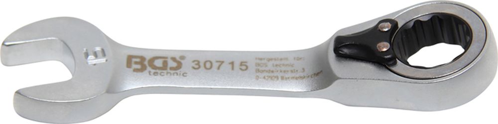 BGS Ratschenring-Maulschlüssel | kurz | umschaltbar | SW 15 mm