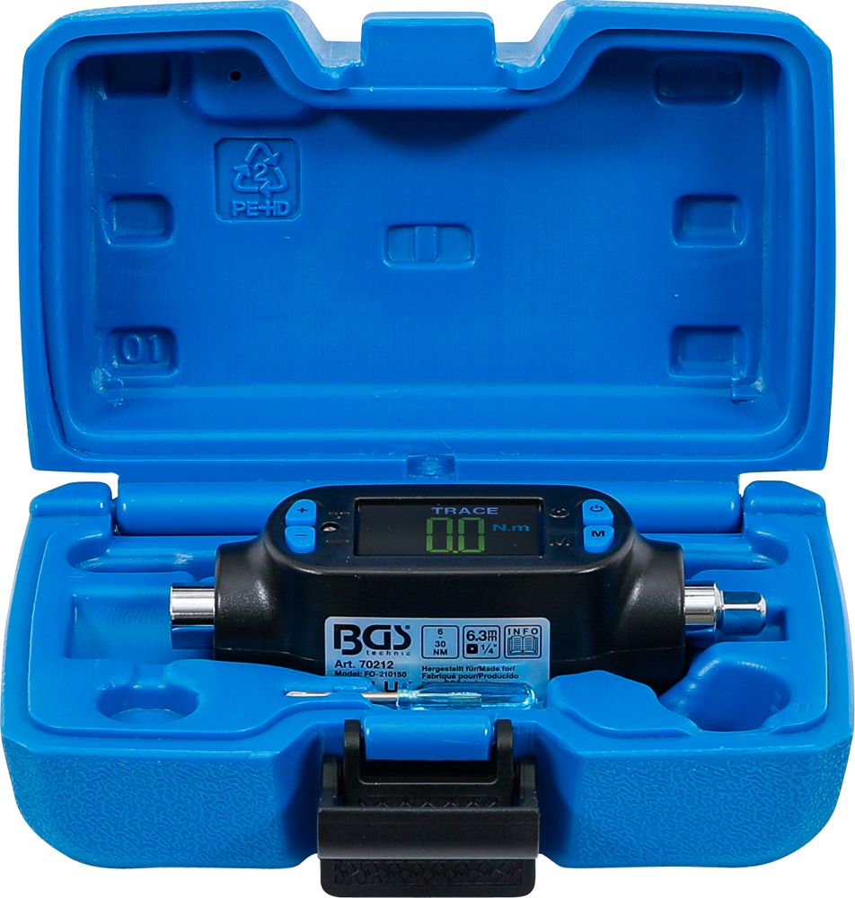 BGS Digitaler Drehmoment-Adapter | 6,3 mm (1/4") | 6 - 30 Nm