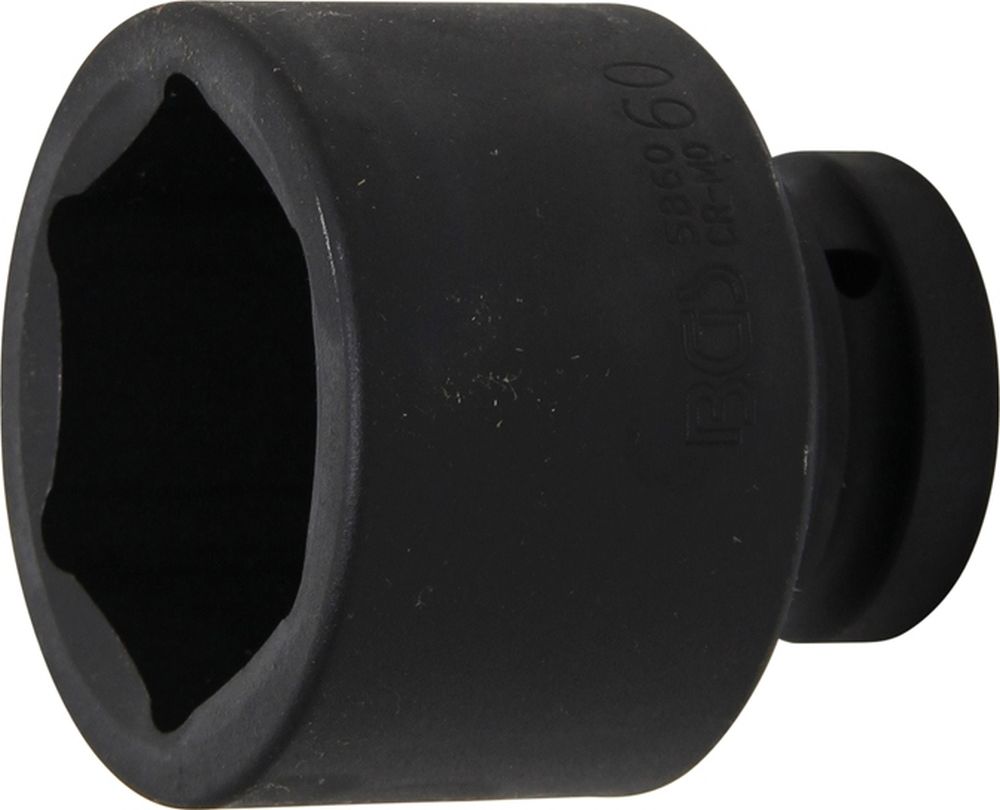 BGS Kraft-Steckschlüssel-Einsatz Sechskant | Antrieb Innenvierkant 25 mm (1") | SW 60 mm