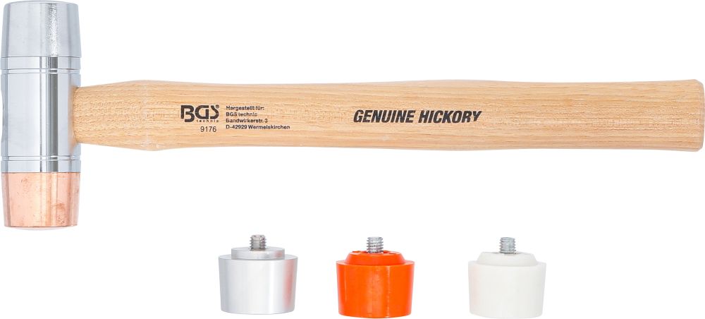 BGS Wechselkopf-Hammer | Hickory-Stiel | Ø 35 mm