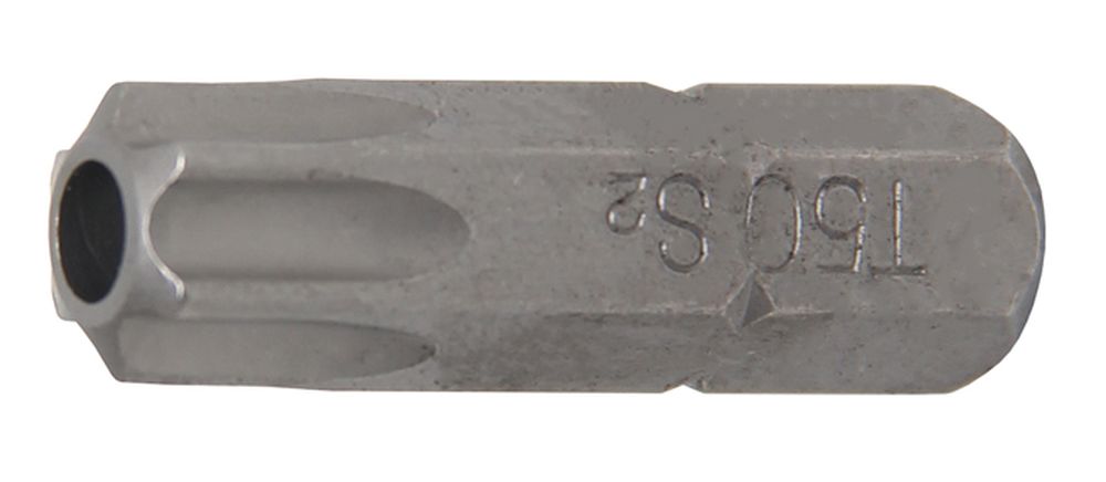 BGS Bit | Länge 30 mm | Antrieb Außensechskant 8 mm (5/16") | T-Profil (für Torx) mit Bohrung T50
