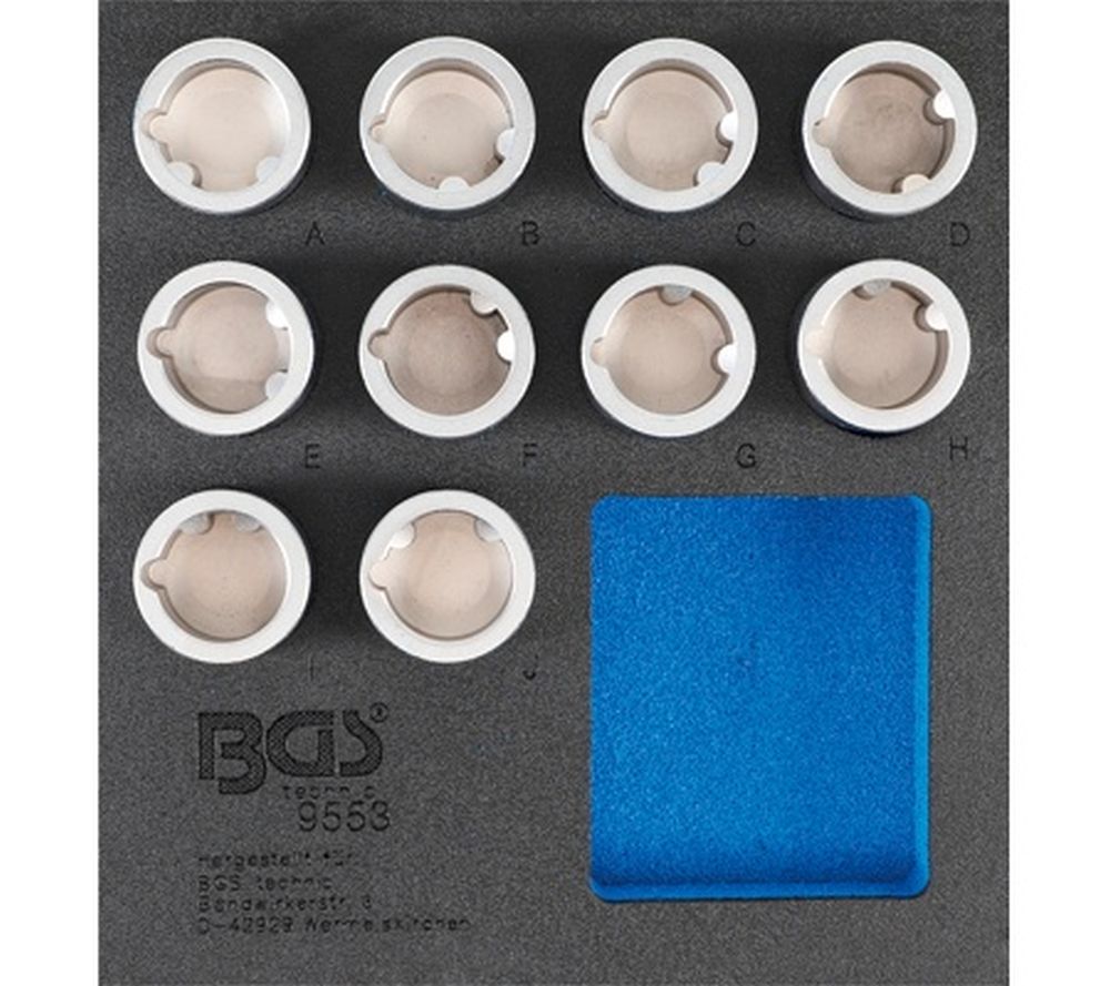 BGS Werkstattwageneinlage 1/6: Felgenschloss-Werkzeug-Satz für Land Rover | 10-tlg.