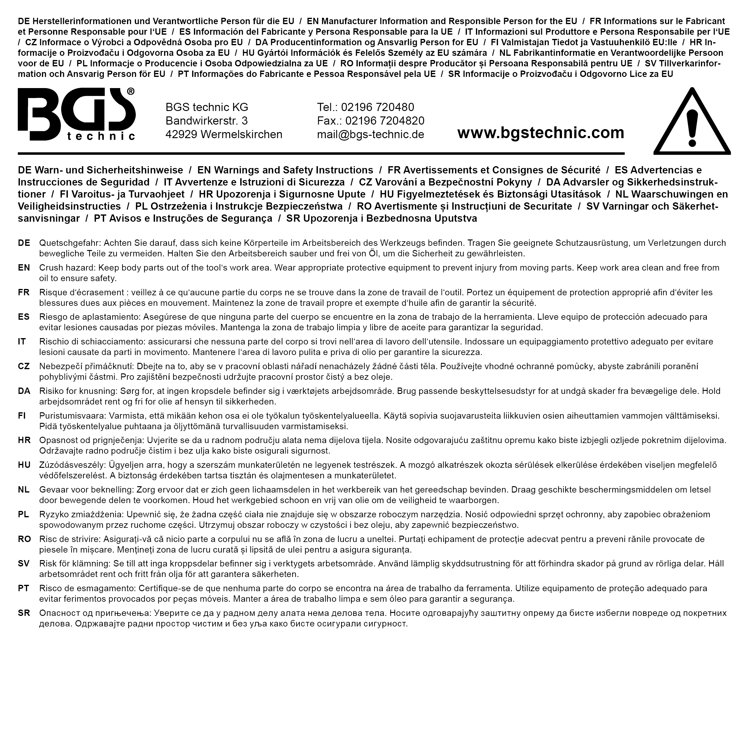 BGS Lenkkopflager-Austreiber | 26 - 35 mm