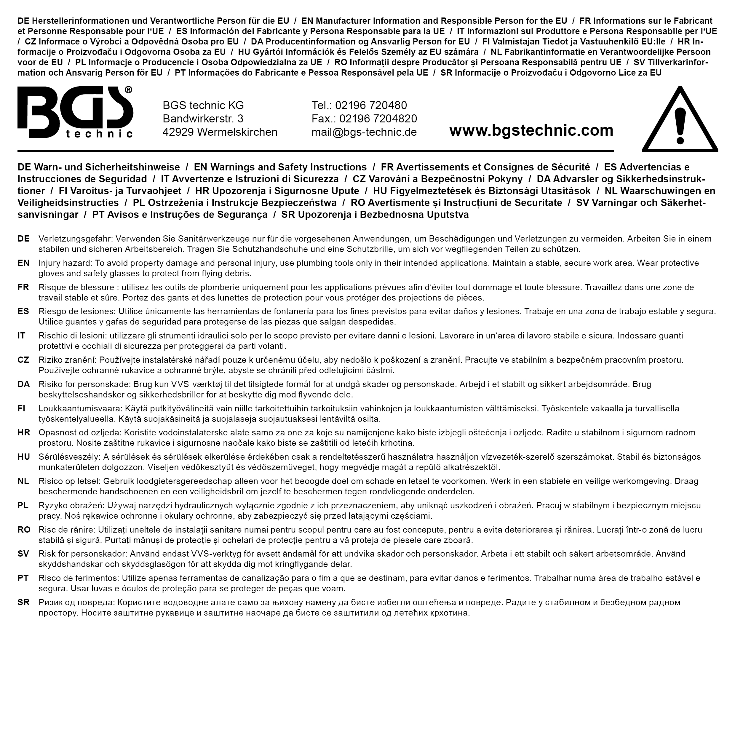 BGS Sanitär-/ Heizung Werkzeug-Satz | 29-tlg.