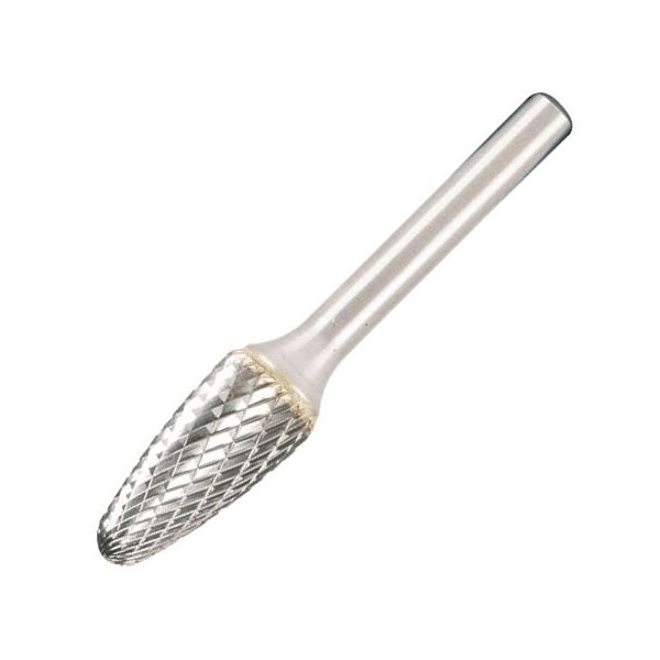 Hartmetallfräser, Form F Rundbogen d1 6.3 mm, Schaftd. 3.0 mm Kreuzverzahnung