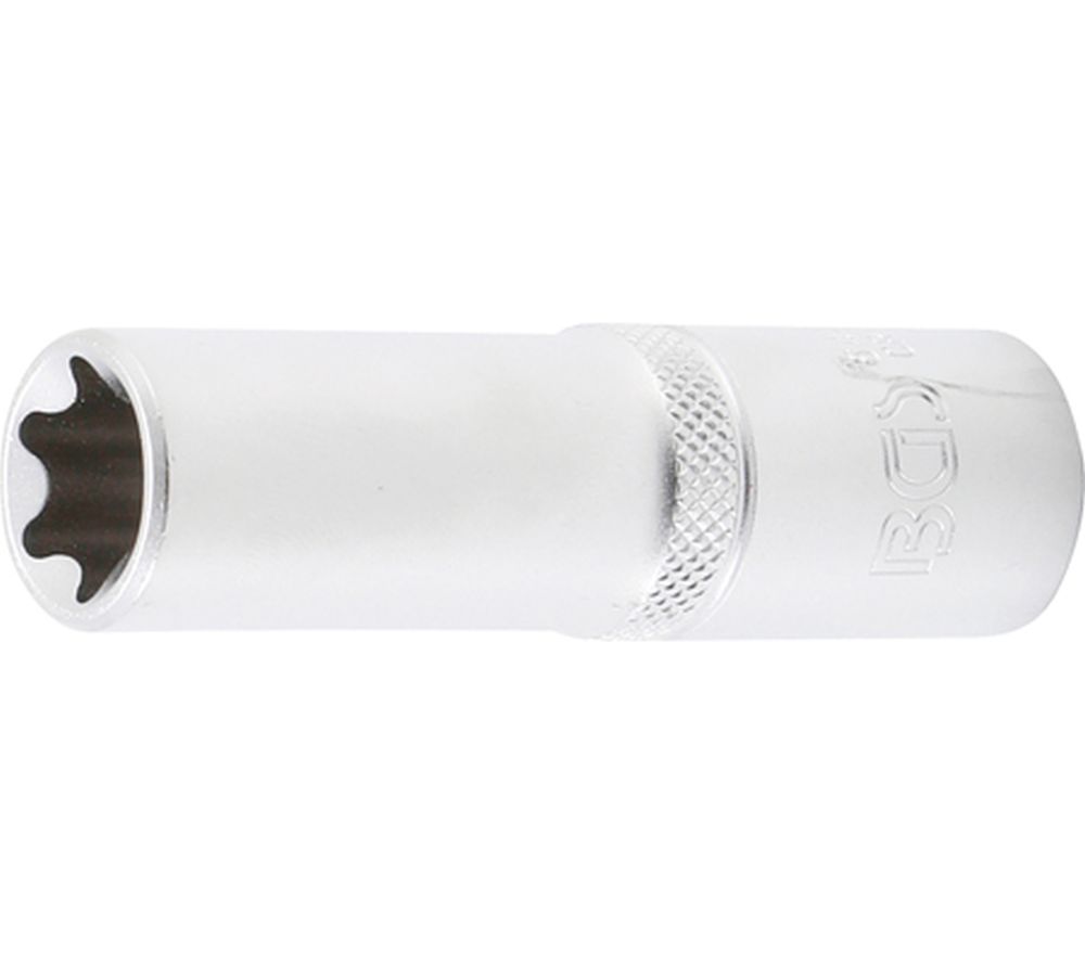BGS Steckschlüssel-Einsatz E-Profil, tief | Antrieb Innenvierkant 12,5 mm (1/2") | SW E18