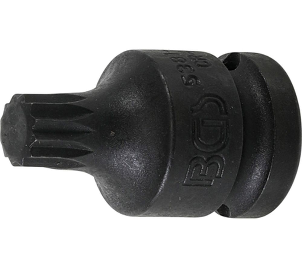 BGS Kraft-Bit-Einsatz | Länge 43 mm | Antrieb Innenvierkant 12,5 mm (1/2") | Innenvielzahn (für XZN