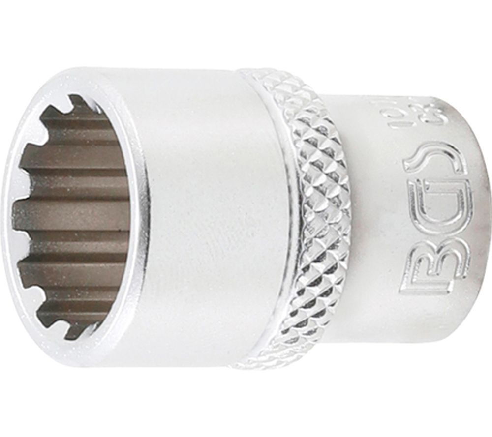 BGS Steckschlüssel-Einsatz Gear Lock | Antrieb Innenvierkant 6,3 mm (1/4") | SW 12 mm