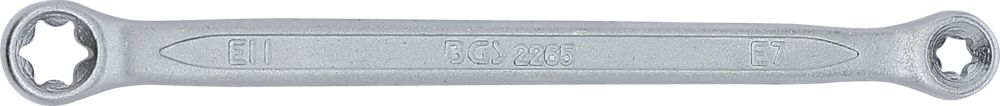 BGS Doppel-Ringschlüssel mit E-Profil-Ringköpfen | SW E7 x E11