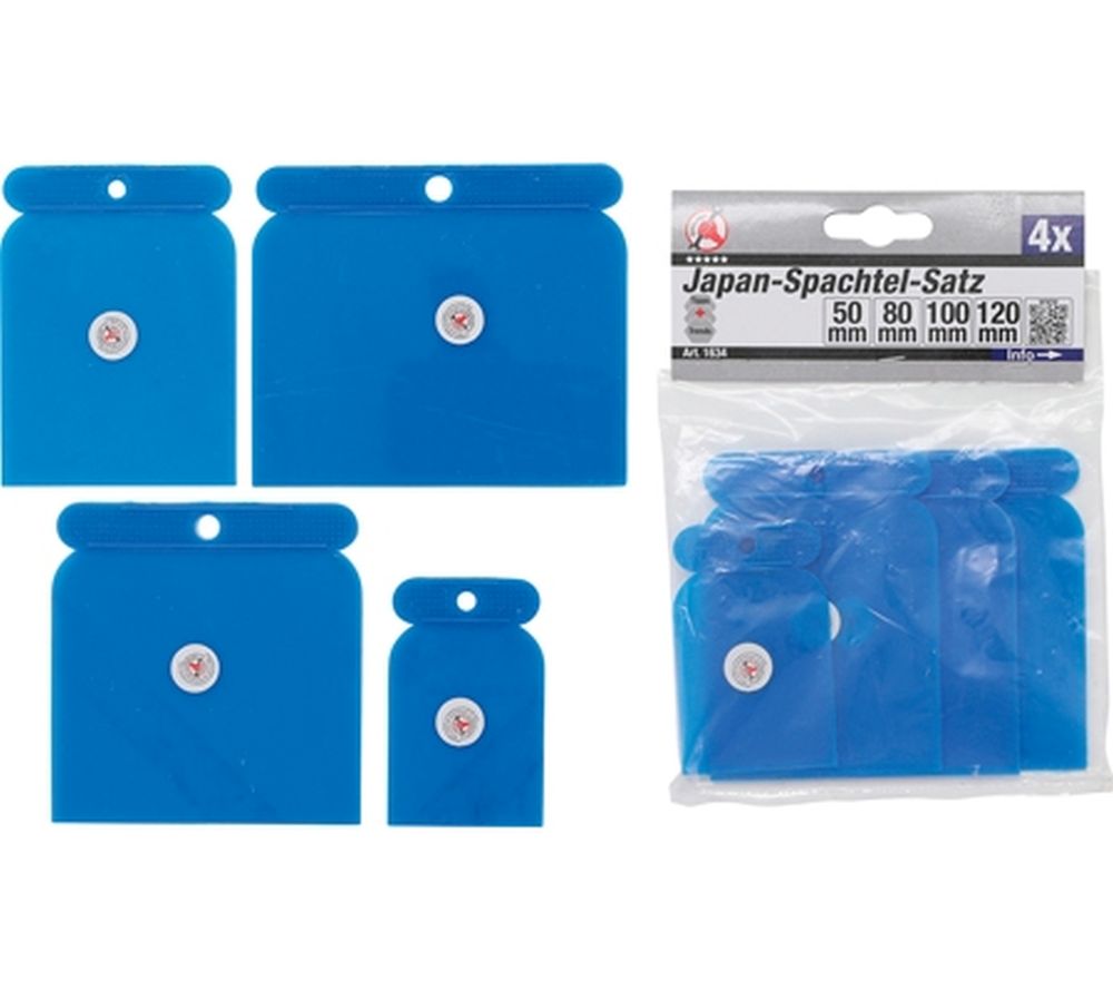 BGS Diy Japan-Spachtel-Satz | Kunststoff | 50 / 80 / 100 / 120 mm | 4-tlg.