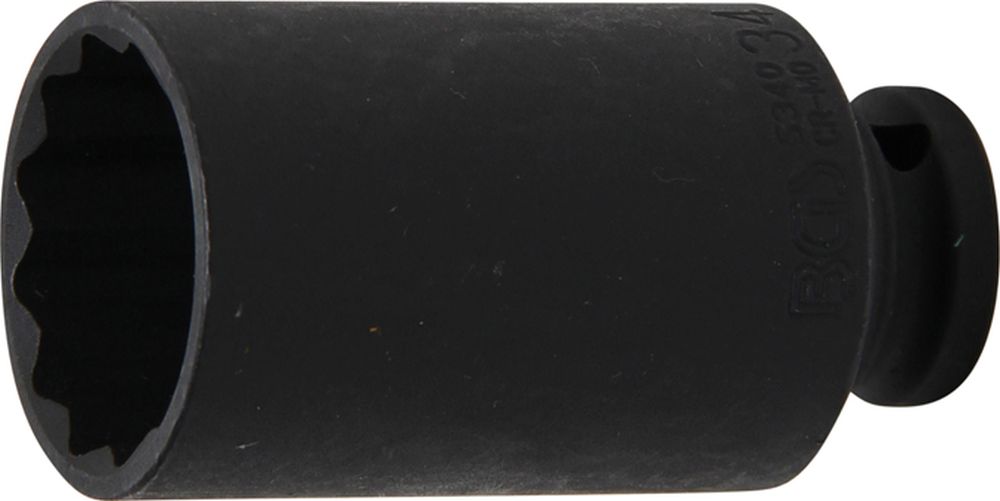 BGS Kraft-Steckschlüssel-Einsatz Zwölfkant | Antrieb Innenvierkant 12,5 mm (1/2") | SW 34 mm