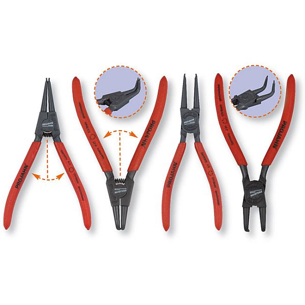 Sicherungsringzangen Set 4tlg PROJAHN Made in Germany