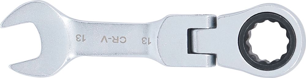 BGS Ratschenring-Maulschlüssel | kurz | abwinkelbar | SW 13 mm