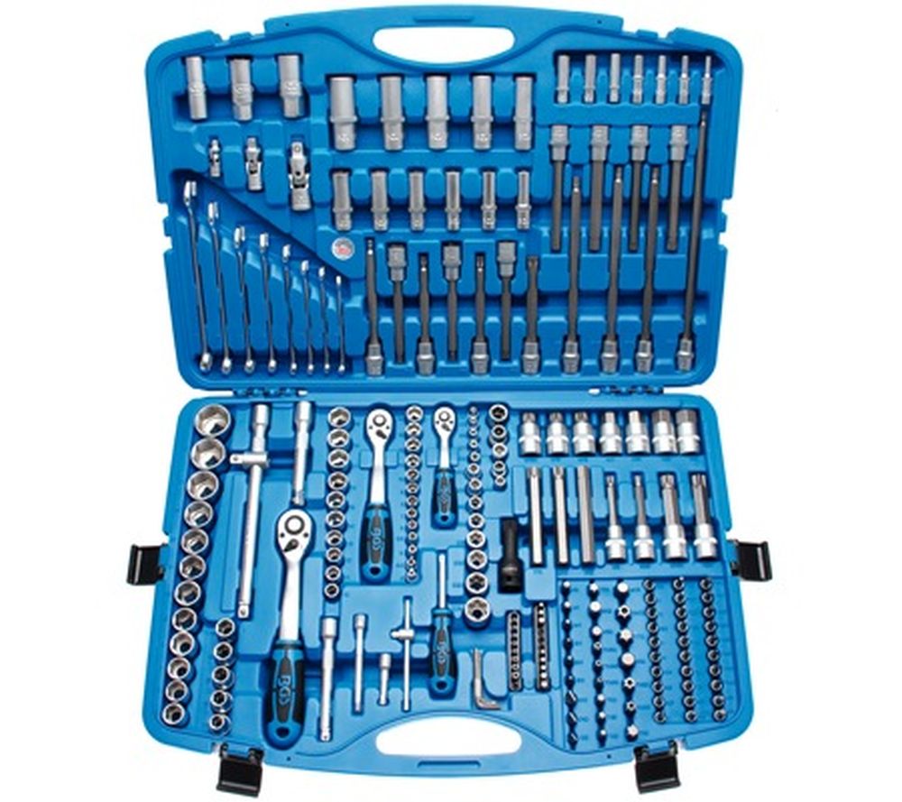 BGS Steckschlüssel-Satz Sechskant | Antrieb 6,3 mm (1/4") / 10 mm (3/8") / 12,5 mm (1/2") | 214-tlg