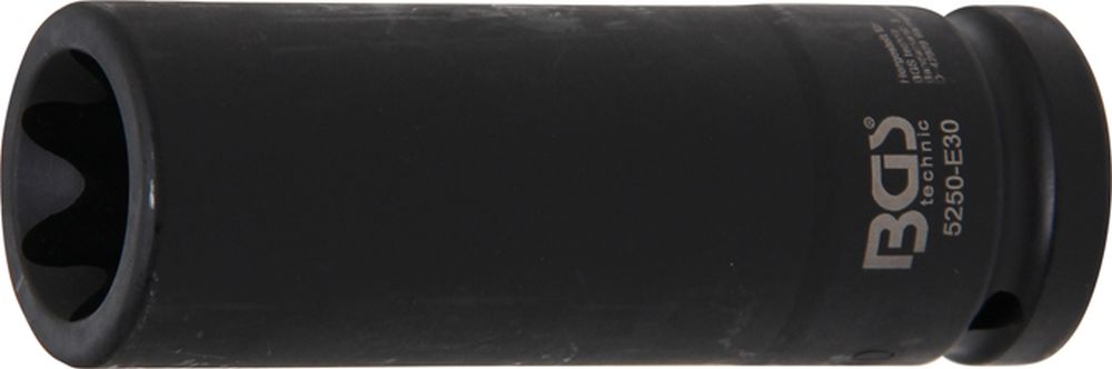 BGS Kraft-Steckschlüssel-Einsatz E-Profil, tief | Antrieb Innenvierkant 20 mm (3/4") | SW E30