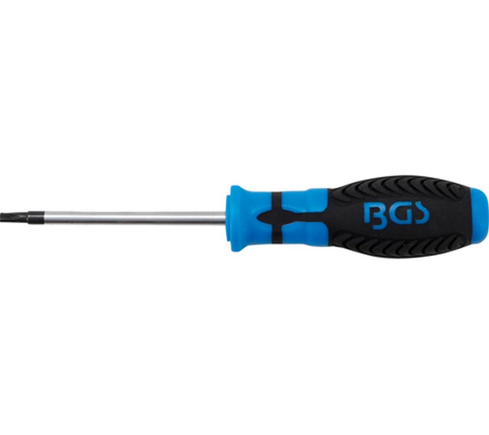 BGS Schraubendreher | T-Profil (für Torx) mit Bohrung T20 | Klingenlänge 80 mm