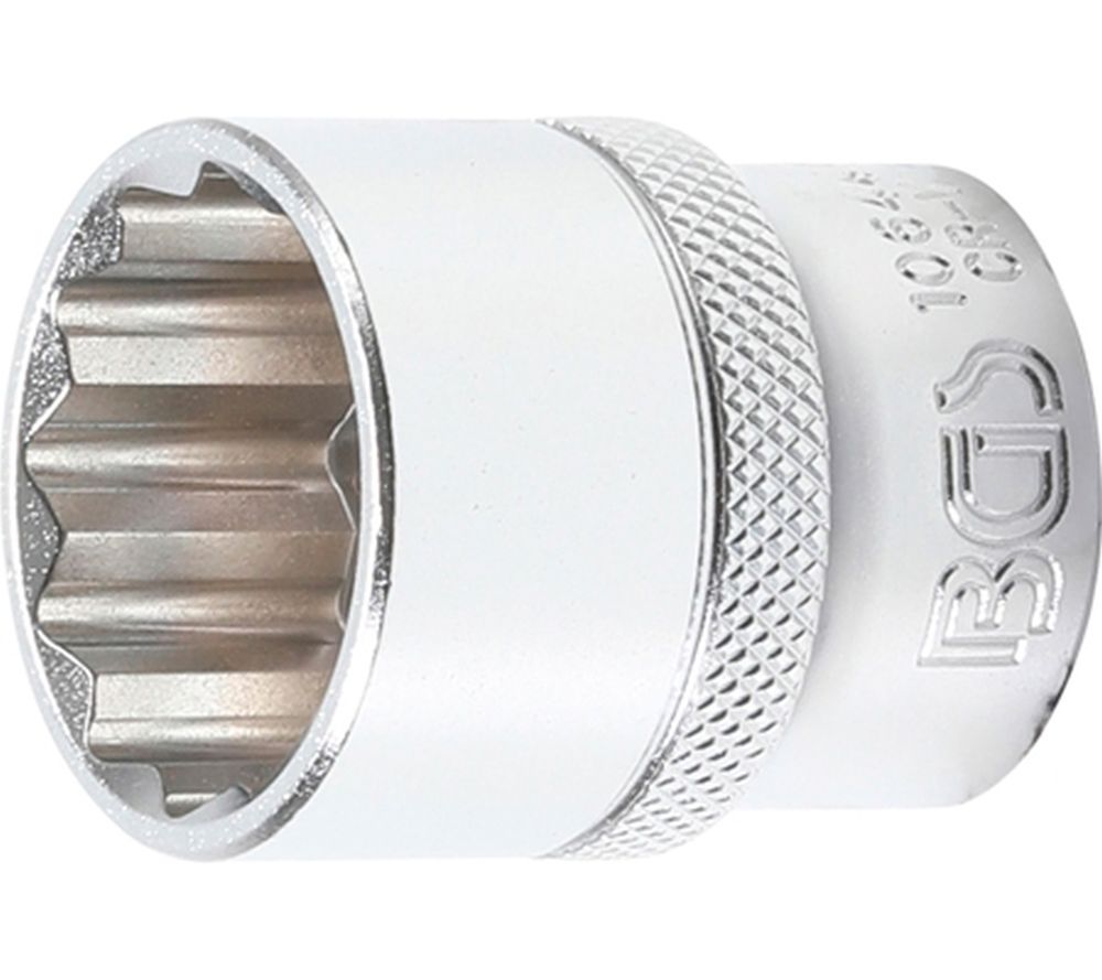 BGS Steckschlüssel-Einsatz Zwölfkant | Antrieb Innenvierkant 12,5 mm (1/2") | SW 24 mm