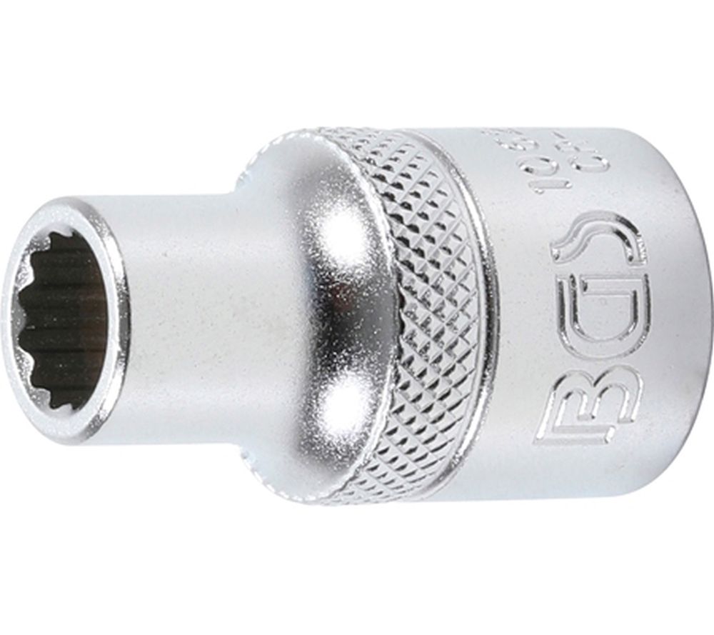 BGS Steckschlüssel-Einsatz Zwölfkant | Antrieb Innenvierkant 12,5 mm (1/2") | SW 9 mm