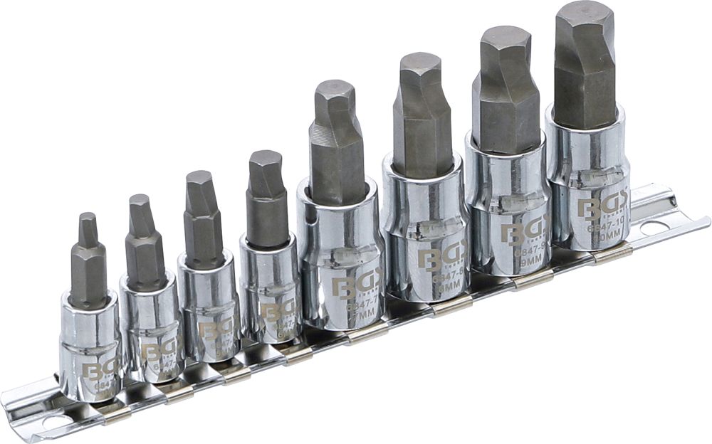 BGS Schraubenausdreher-Satz | Antrieb Innenvierkant 6,3 mm (1/4") / 10 mm (3/8") | für defekten Inn