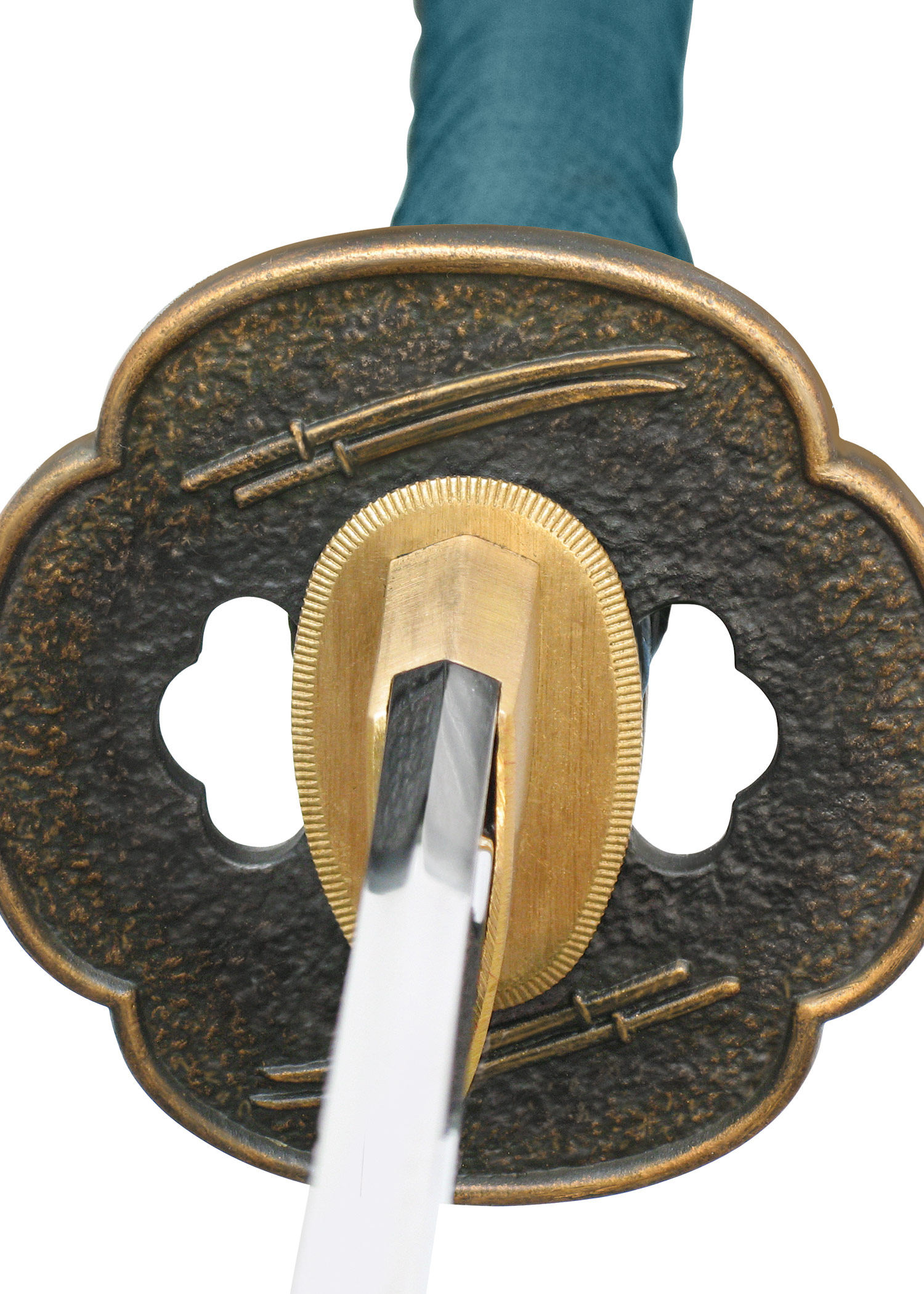 Shikoto Hammer-Forged Longquan Master Teal Katana
