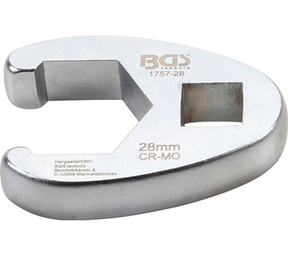 BGS Hahnenfußschlüssel | Antrieb Innenvierkant 12,5 mm (1/2") | SW 28 mm