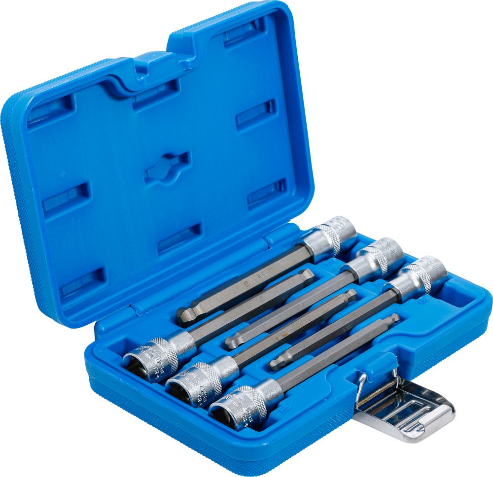 BGS Bit-Einsatz-Satz | Antrieb Innenvierkant 12,5 mm (1/2") | Innensechskant mit Kugelkopf 5 - 12 m