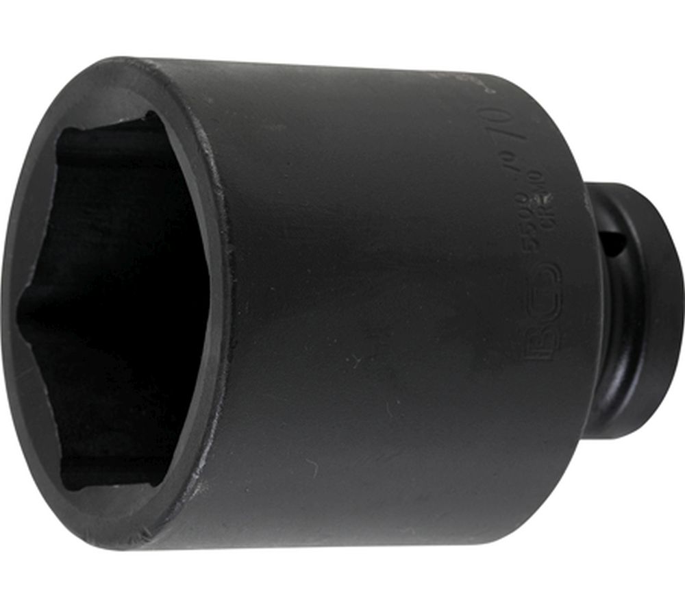 BGS Kraft-Steckschlüssel-Einsatz Sechskant, tief | Antrieb Innenvierkant 25 mm (1") | SW 70 mm