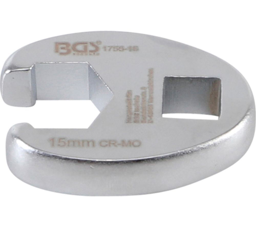 BGS Hahnenfußschlüssel | Antrieb Innenvierkant 10 mm (3/8") | SW 15 mm