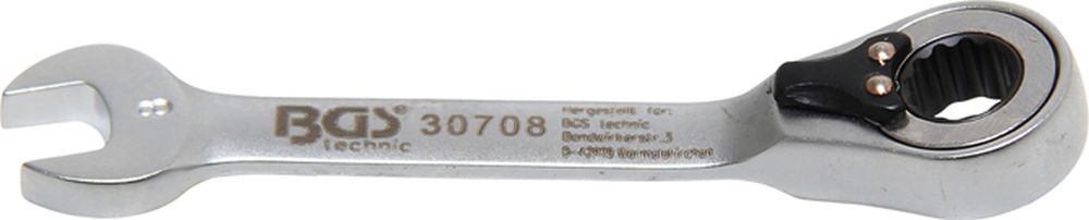 BGS Ratschenring-Maulschlüssel | kurz | umschaltbar | SW 8 mm