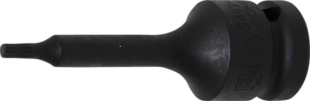 BGS Kraft-Bit-Einsatz | Länge 75 mm | Antrieb Innenvierkant 12,5 mm (1/2") | Innenvielzahn (für XZN