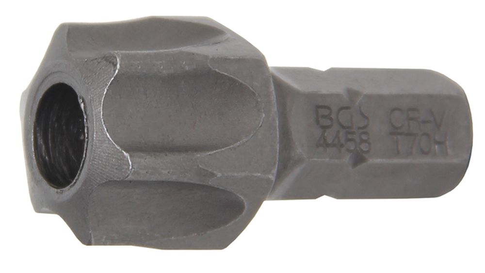 BGS Bit | Antrieb Außensechskant 8 mm (5/16") | T-Profil (für Torx) mit Bohrung T70