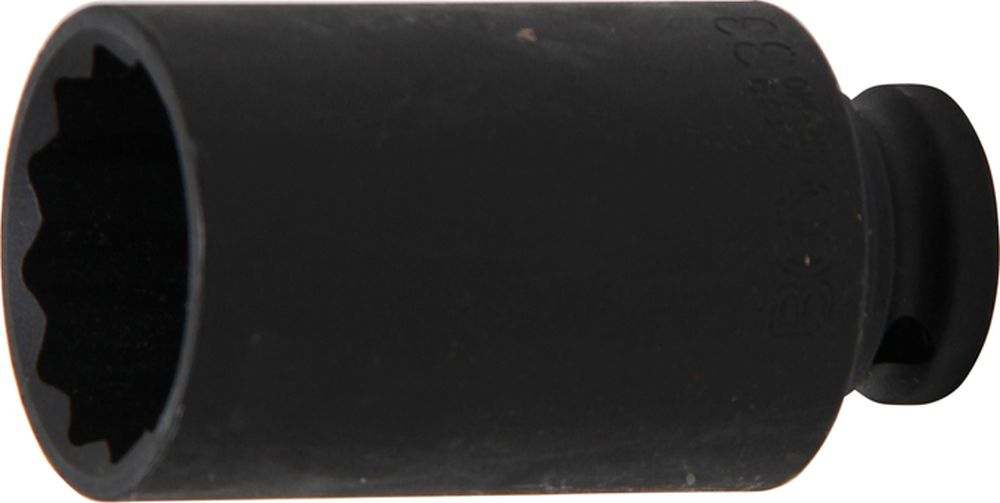 BGS Kraft-Steckschlüssel-Einsatz Zwölfkant | Antrieb Innenvierkant 12,5 mm (1/2") | SW 33 mm