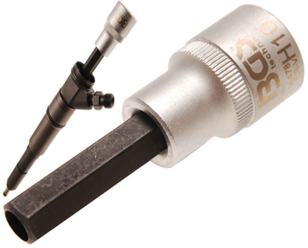 BGS Injektor-Einsatz | Antrieb Innenvierkant 12,5 mm (1/2") | Abtrieb Innensechskant 10 mm