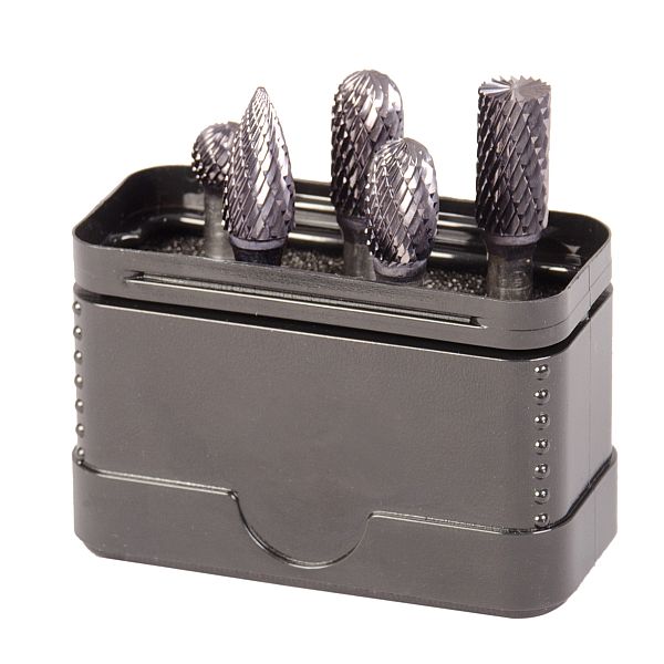 Frässtifte HM 5tlg. TiAlN-Beschichtung Form B, C, D, E, G Kopf 9,6 mm