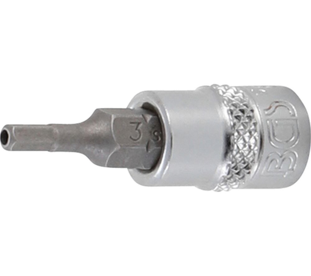 BGS Bit-Einsatz | Antrieb Innenvierkant 6,3 mm (1/4") | Innensechskant mit Bohrung 3 mm