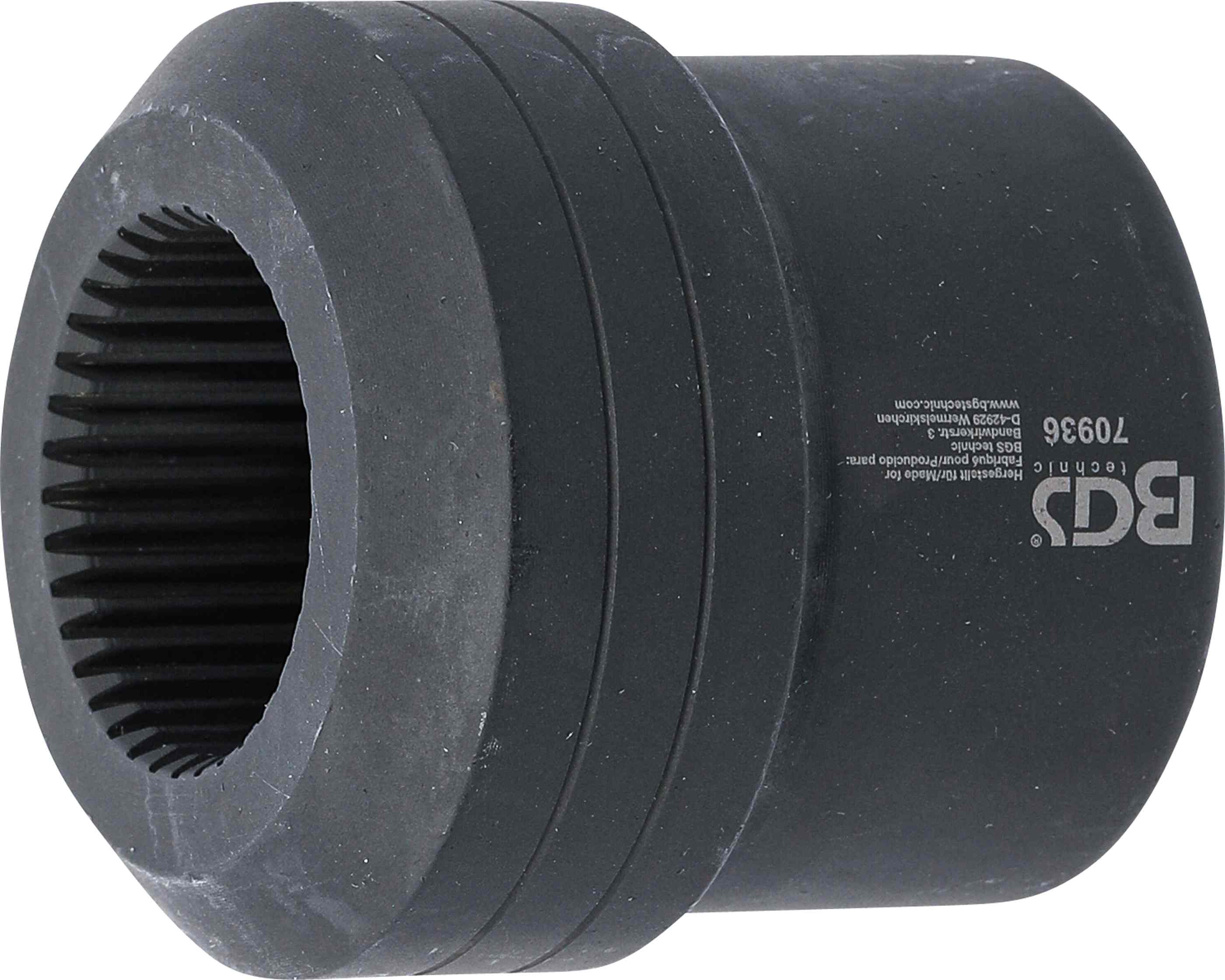 BGS Spezial-Steckschlüssel-Einsatz | Vielzahn | Antrieb Innenvierkant 12,5 mm (1/2") | für Hinterac