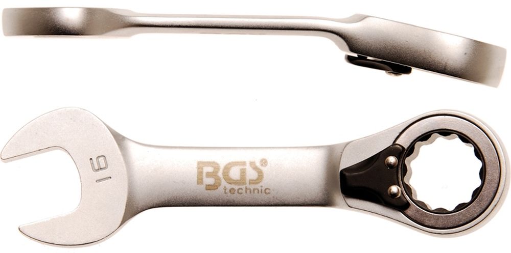 BGS Ratschenring-Maulschlüssel | kurz | umschaltbar | SW 16 mm