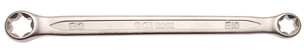 BGS Doppel-Ringschlüssel mit E-Profil-Ringköpfen | SW E10 x E12