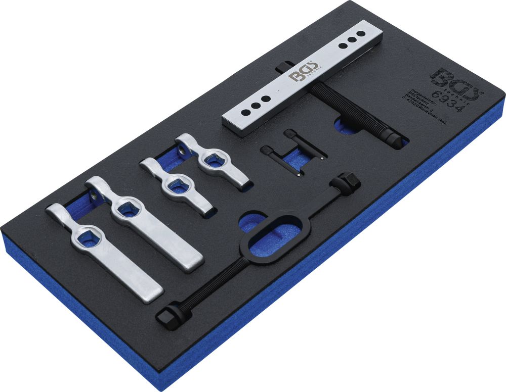 BGS Klimaanlagen-Riemenscheiben- & Kupplungs-Abzieher-Satz | 9-tlg.