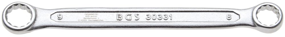BGS Doppel-Ringschlüssel | extra flach | SW 8 x 9 mm