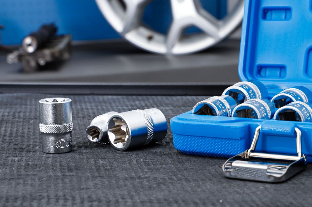 BGS Steckschlüssel-Einsatz-Satz E-Profil | Antrieb Innenvierkant 12,5 mm (1/2") | SW E10 - E24 | 9-