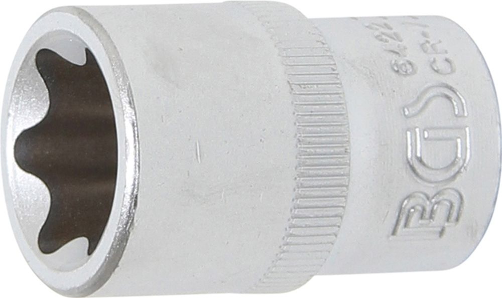 BGS Steckschlüssel-Einsatz E-Profil | Antrieb Innenvierkant 12,5 mm (1/2") | SW E22