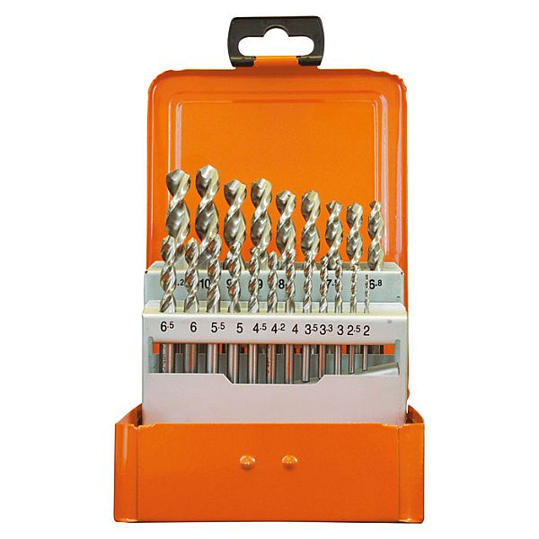 Bohrerkass.HSS-Co UF-L DIN1897 21tlg 2-10,2/0,5 mm