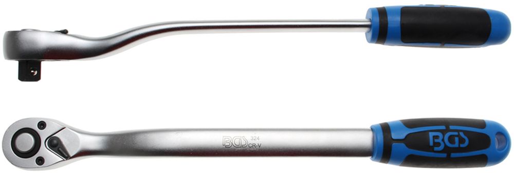 BGS Umschaltknarre | extra lang | Abtrieb Außenvierkant 12,5 mm (1/2") | 380 mm